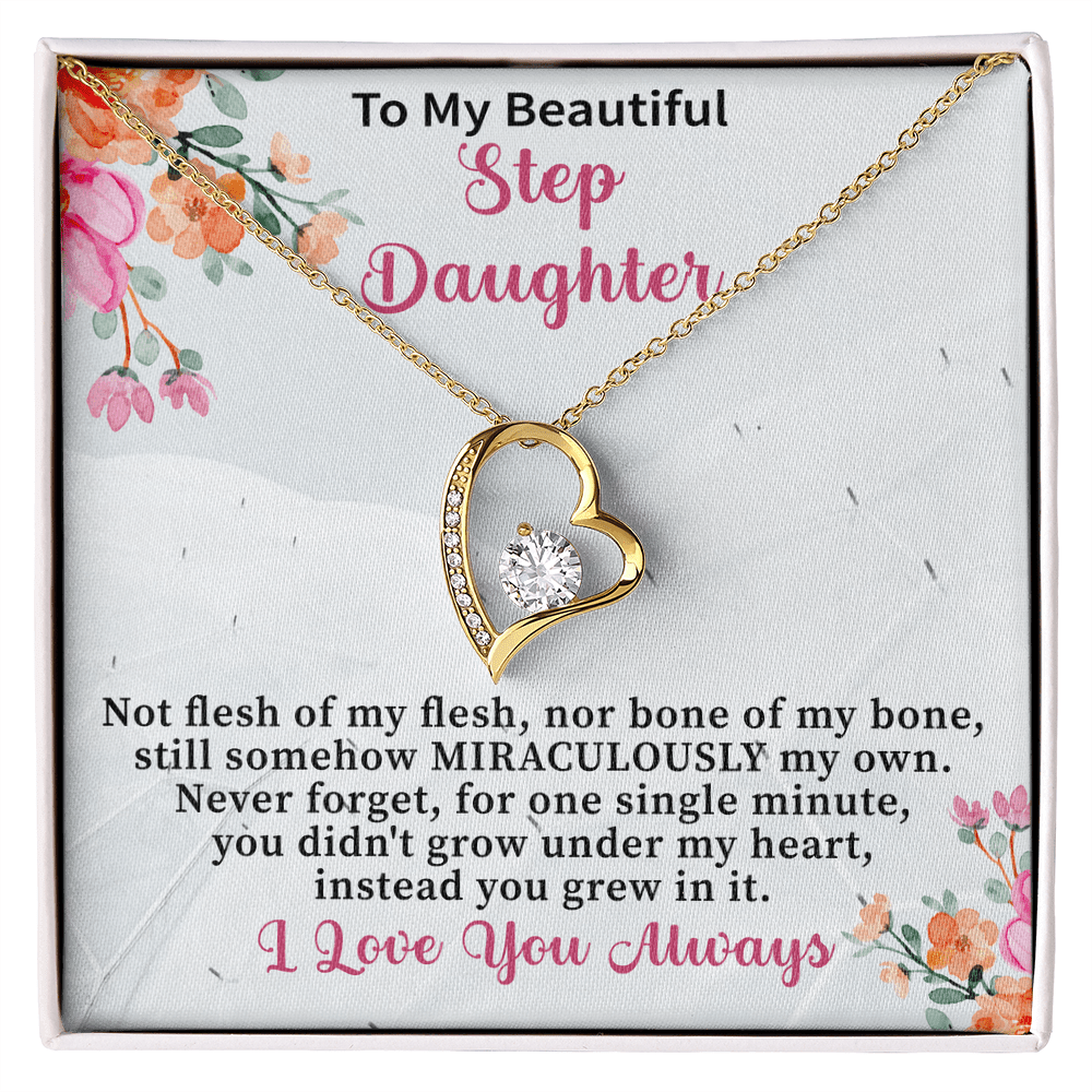 Stepdaughter Gifts from Stepmom Stepdad • Daughter Gift • Meaningful Jewelry for Women Girls • Mother Father to Stepdaughter Necklace - Beauty Belliss